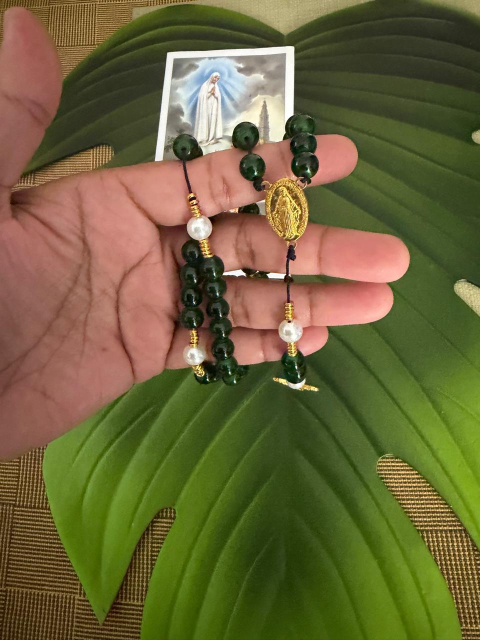 Olive Garden of Faith Rosary – Dark Green/Holy Rosary/Catholic Rosary/Prayer Beads