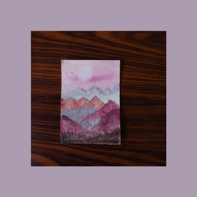 Original Watercolor Landscape ACEO Set: Collectible Miniature Art
