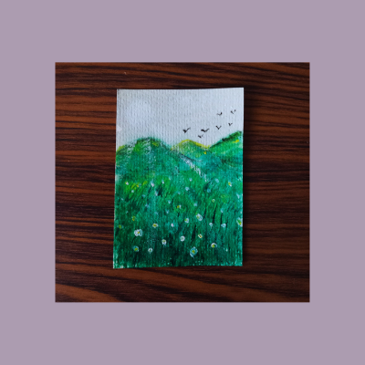 Original Watercolor Landscape ACEO Set: Collectible Miniature Art