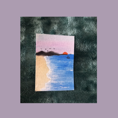 Original Watercolor Landscape ACEO Set: Collectible Miniature Art