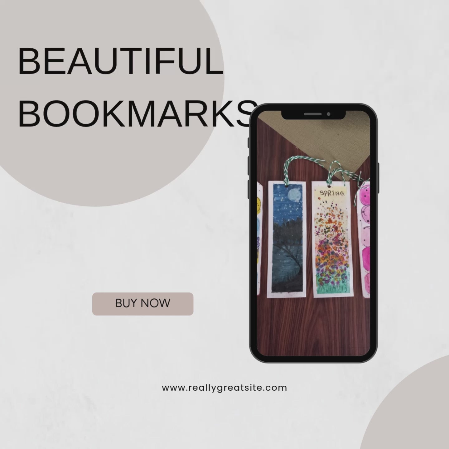 Handmade Floral Watercolor Bookmarks, Laminated Set of 4/marque page aquarelle
